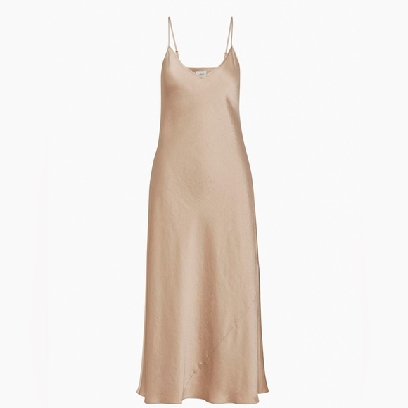 WILFRED Only Slip Satin Maxi Dress | Champagne | Small - Picture 10 of 11